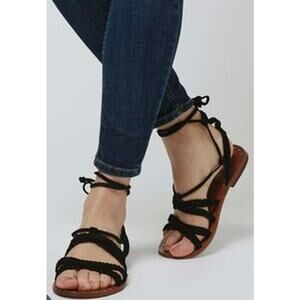 Payless Women's Lace Up Black Sandals